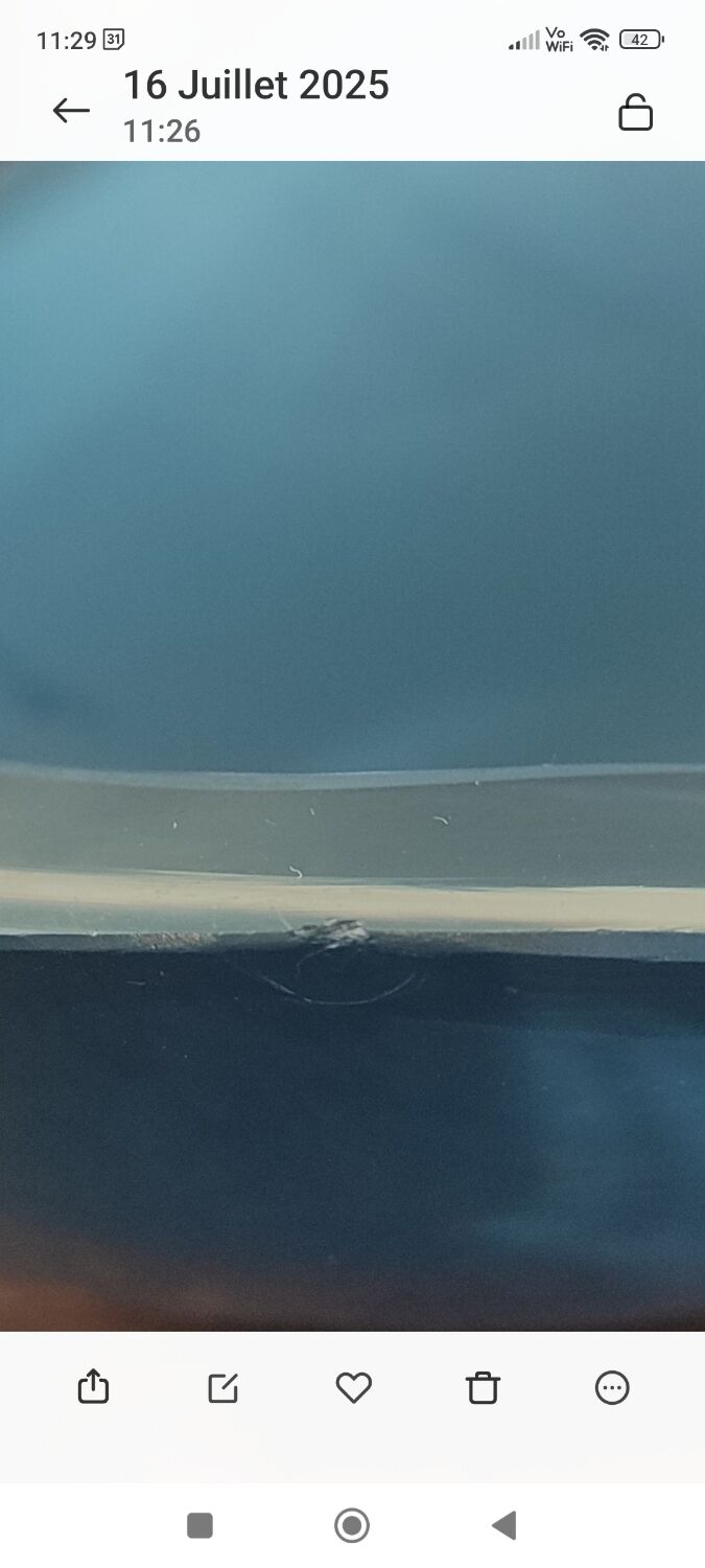 Signed art glass ashtray or bowl – vintage blue design