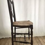 Chaise paillée ancienne de style provençal
