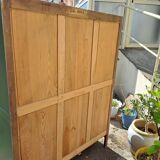 Art Deco 3-door glass bookcase
