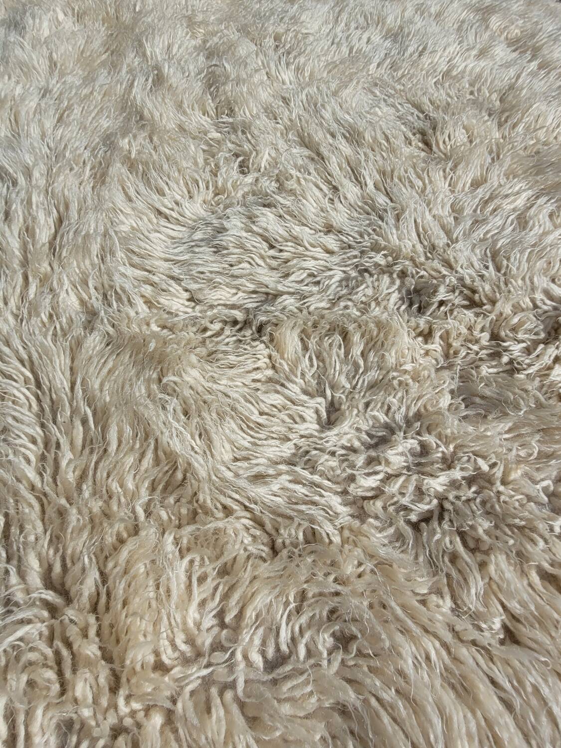 Vintage wool shaggy rug 230x180cm
