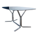 Large chrome and smoked glass dining table DLG Gaston Rinaldi