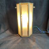 SOTHIS wall lamp - hexagonal - glass and brass - Italy