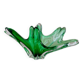 Vintage 60s green blown glass cup