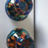 Pair of Vases with tiers Kralik millefiori