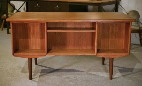 Scandinavian teak desk produced by Samcom Denmark, 1960s