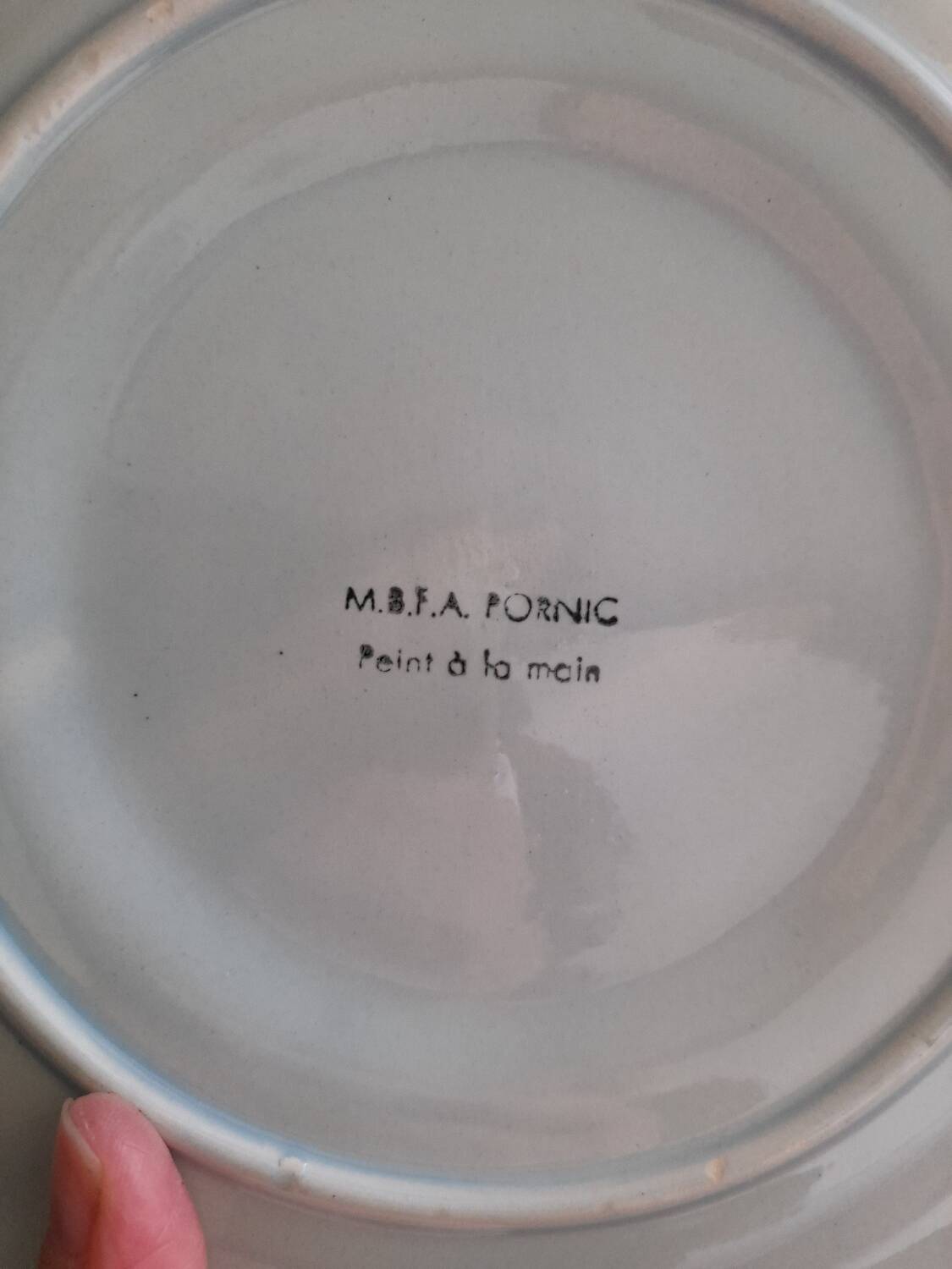 6 beautiful MBFA Pornic oyster plates