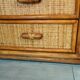 Vintage rattan chest of drawers