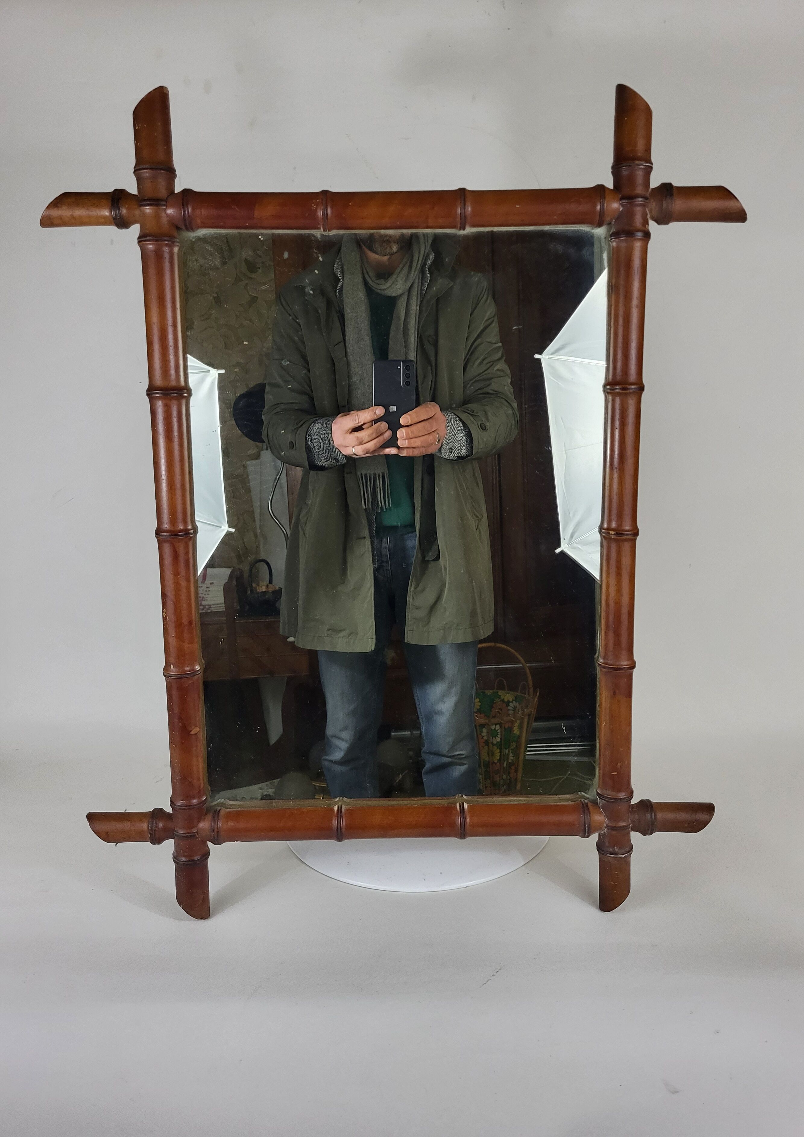Bamboo mirror 1900 - 58*73 cm