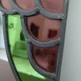 Ancien miroir vitrail antique french work