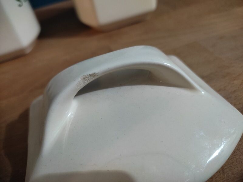 Spice boxes Porcelain Green gingerbread décor