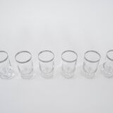 Set of glasses, Hollywood Regency style, 1970s, made in Italy