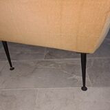 Midcentury italian large curved sofa, 1950s