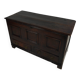 Coffre en chêne géorgien du XVIIIe siècle / coffre / boîte à couvertures antique