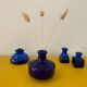 Vase soliflore en verre bleu cobalt