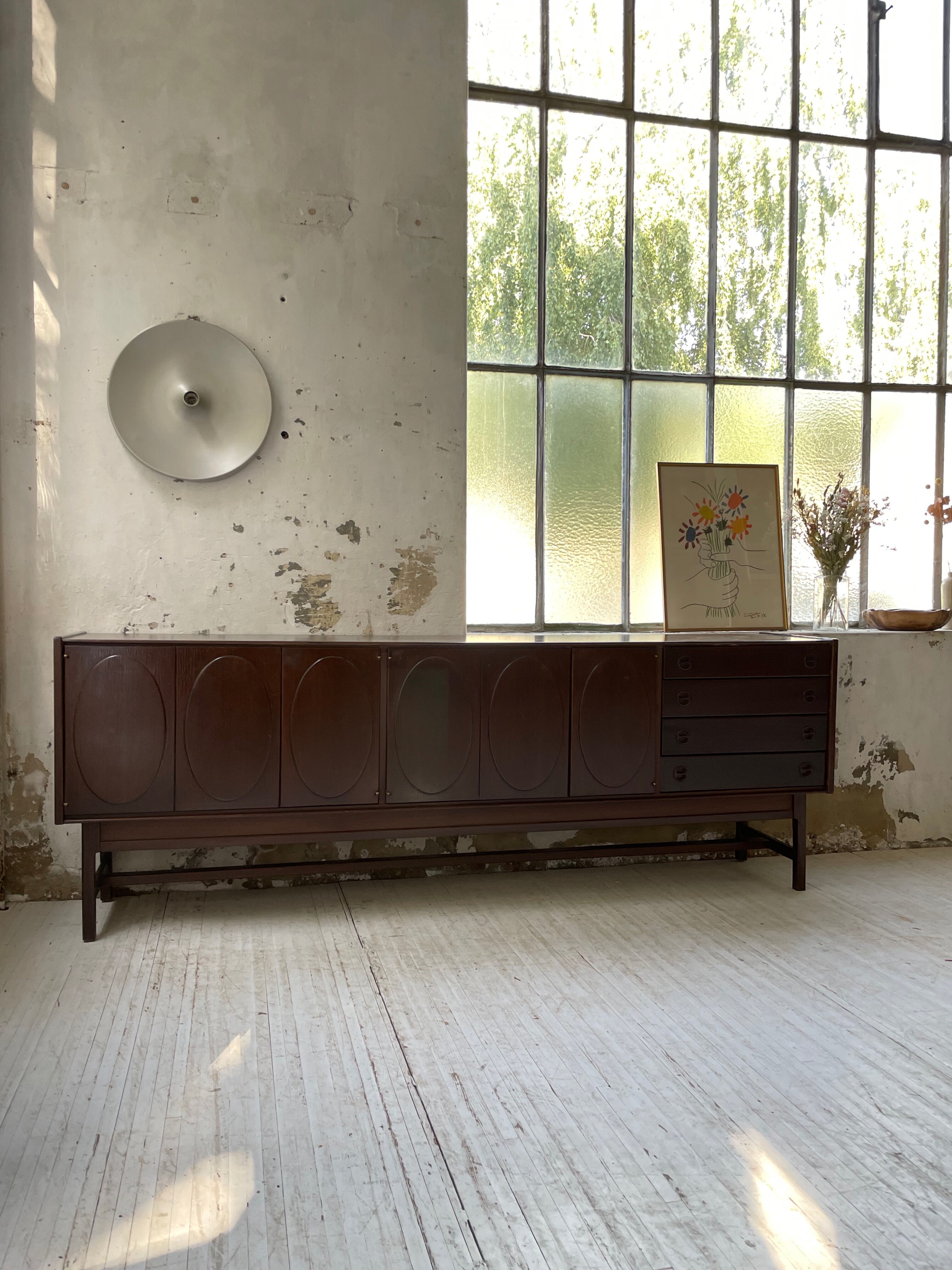 Walnut row Roche Bobois 240 cm