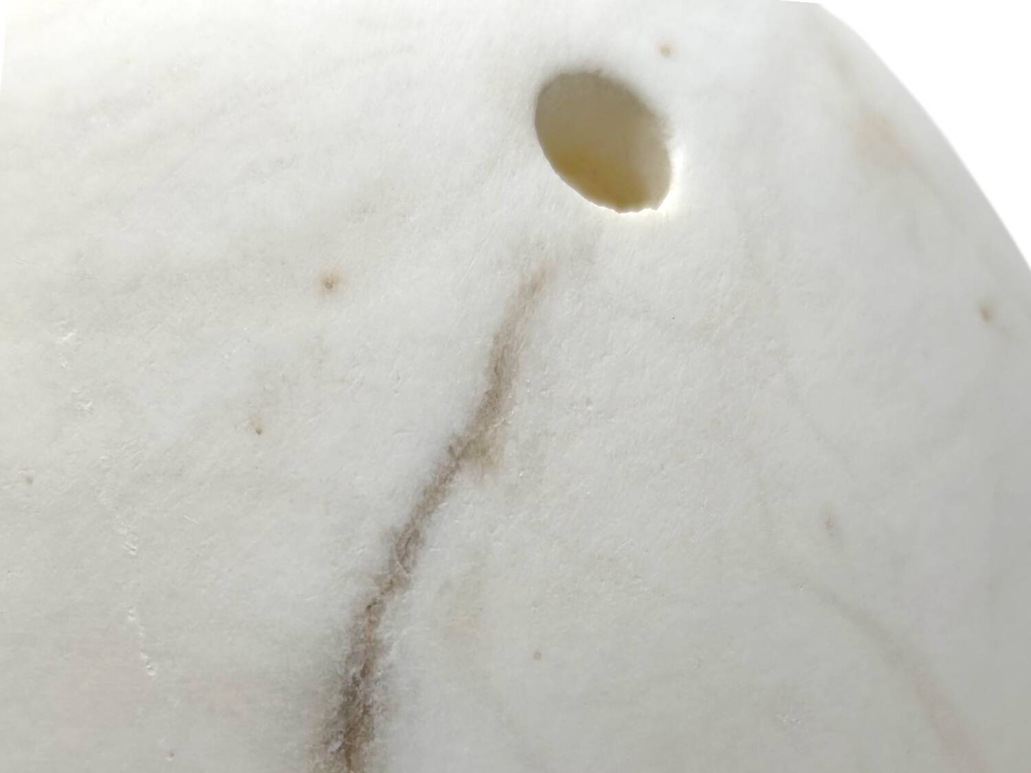 Vintage 1990 Alabaster Egg-Shaped Lamp - Soft Ambient Glow