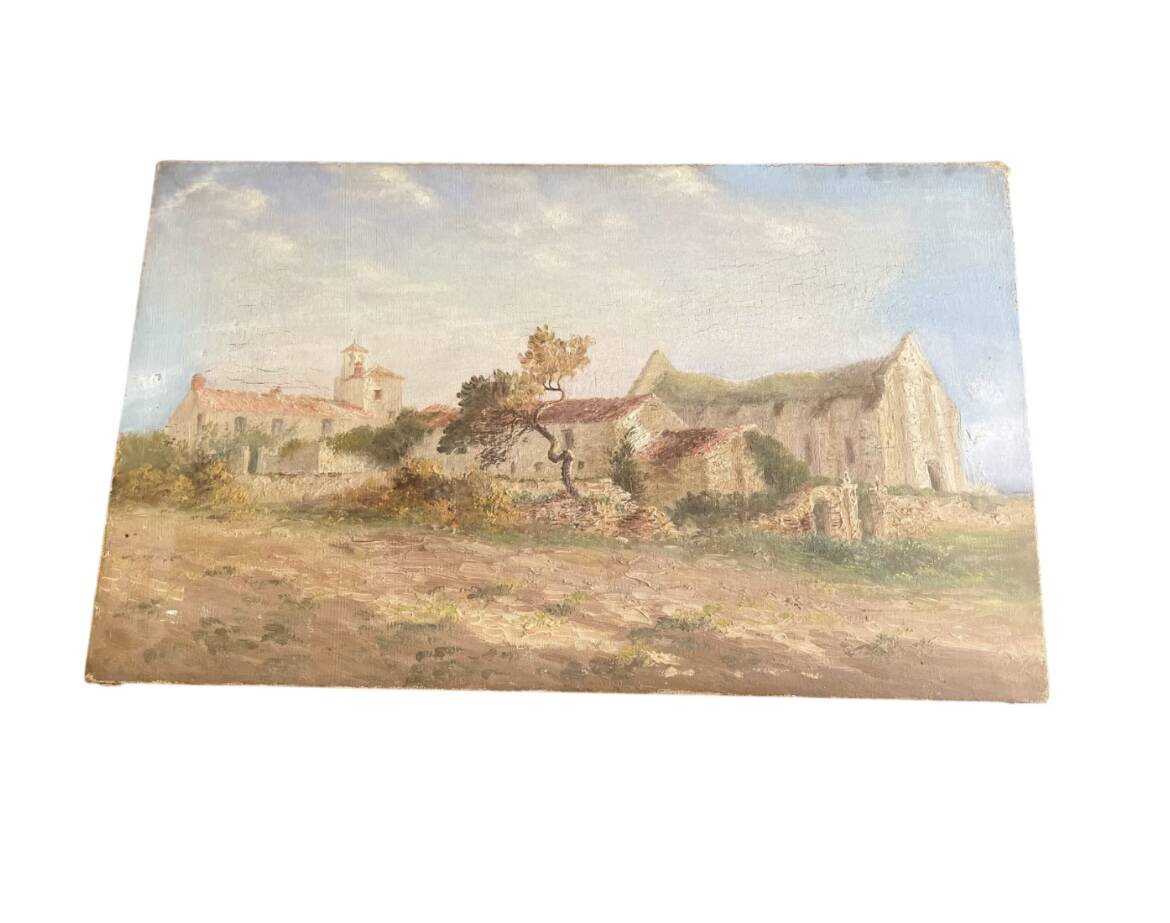 Oil on canvas Vendée landscape