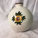Art deco ball vase in cracked earthenware