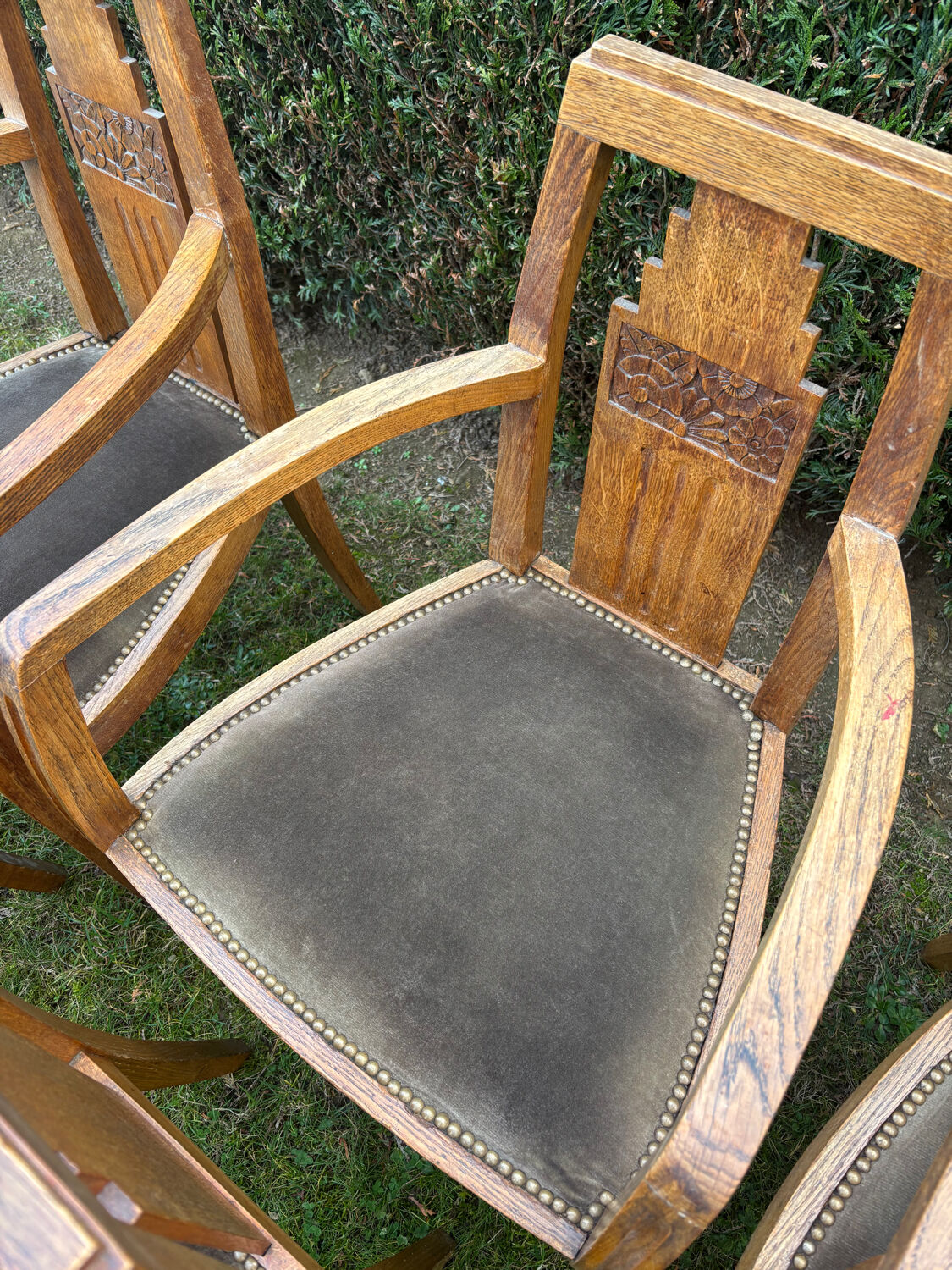 Art Deco style armchairs