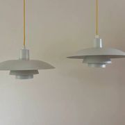 Vintage 2x Louis Poulsen PH4/3 + reflector - Poul Henningsen - Danish design lamp