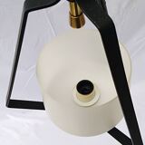 Small 60s metal and opaline light fixture
