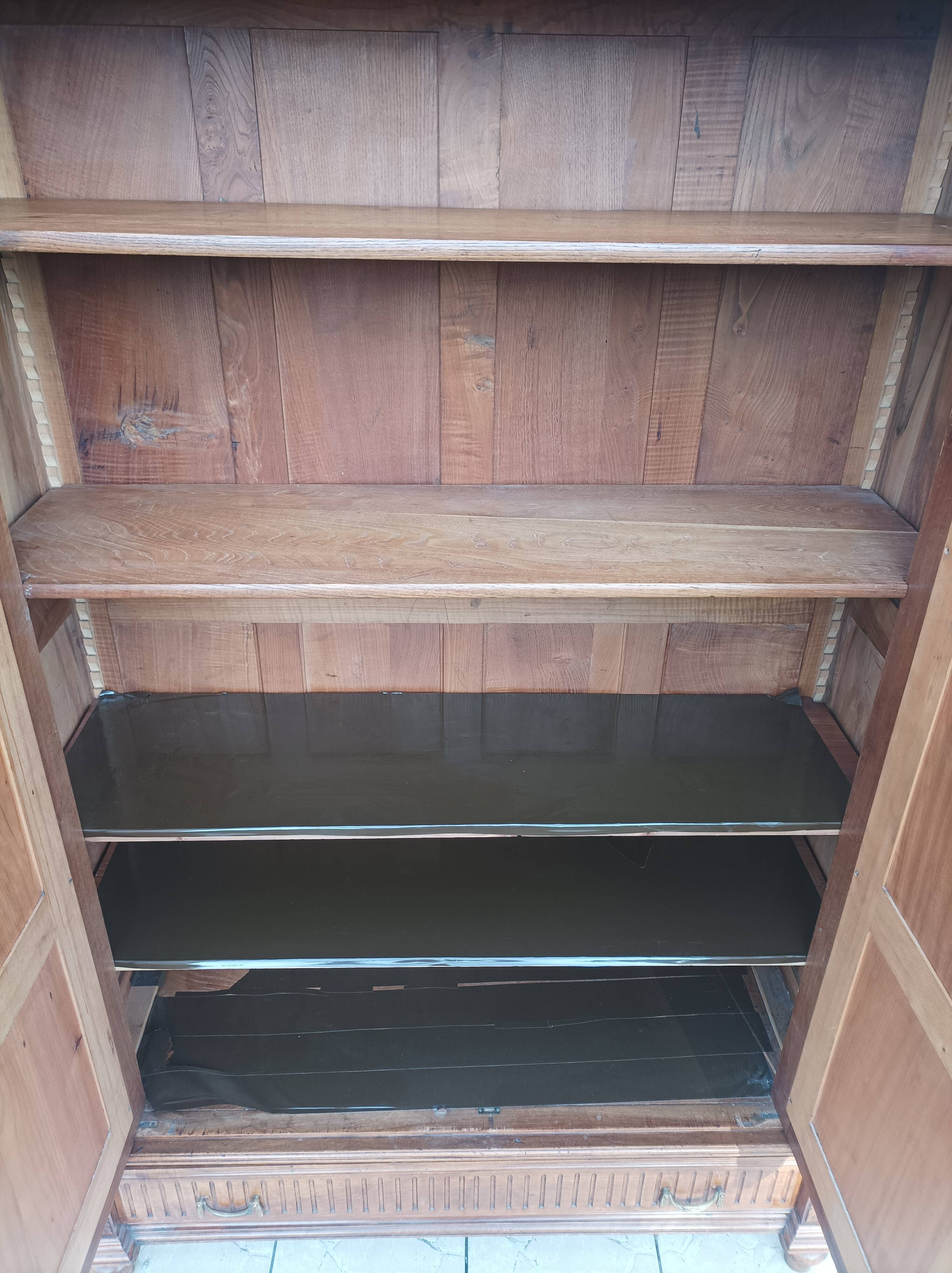 Louis XVI two-door walnut wardrobe