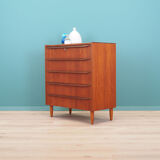 Teak chest of drawers, Danish design, 1970s, made in Denmark