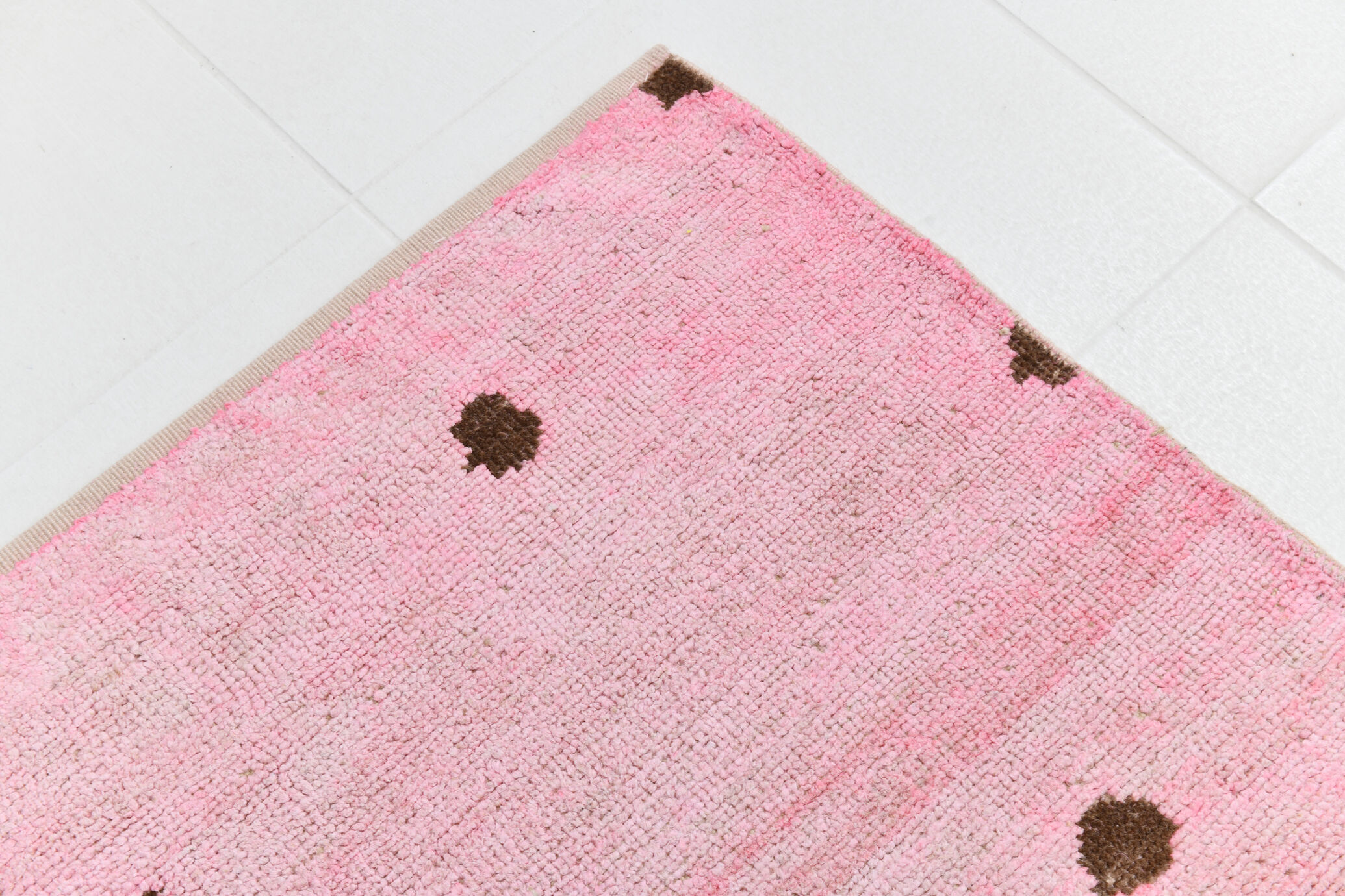 Tapis de chanvre rose poussiéreux 7x10, 212x301cm