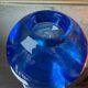 Kosta Boda blue glass candlestick from the 1980s