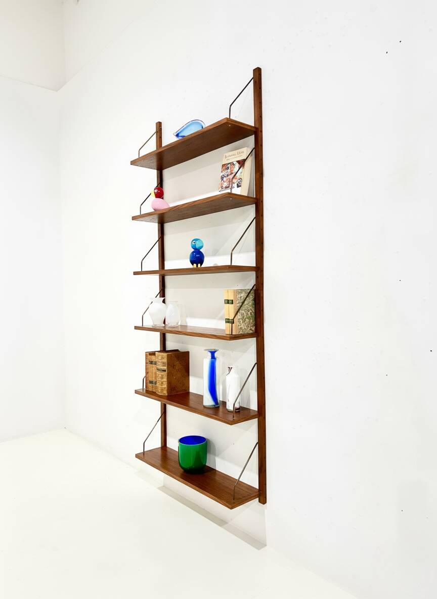 Mid-century shelving unit – set of 6 teak shelves, Beatrice V