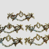 Set of 5 bronze handles