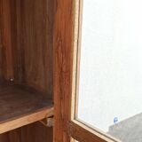Old wooden glass cabinet