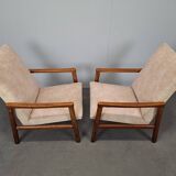 Pair of TON Mid-Century Modern Armchairs, Czechoslovakia, 1970s