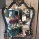 Black and gold baroque mirror