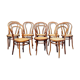 8 bistro chairs n°14 and n°18 in curved wood early twentieth century