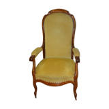Walnut voltaire armchair