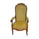 Walnut voltaire armchair