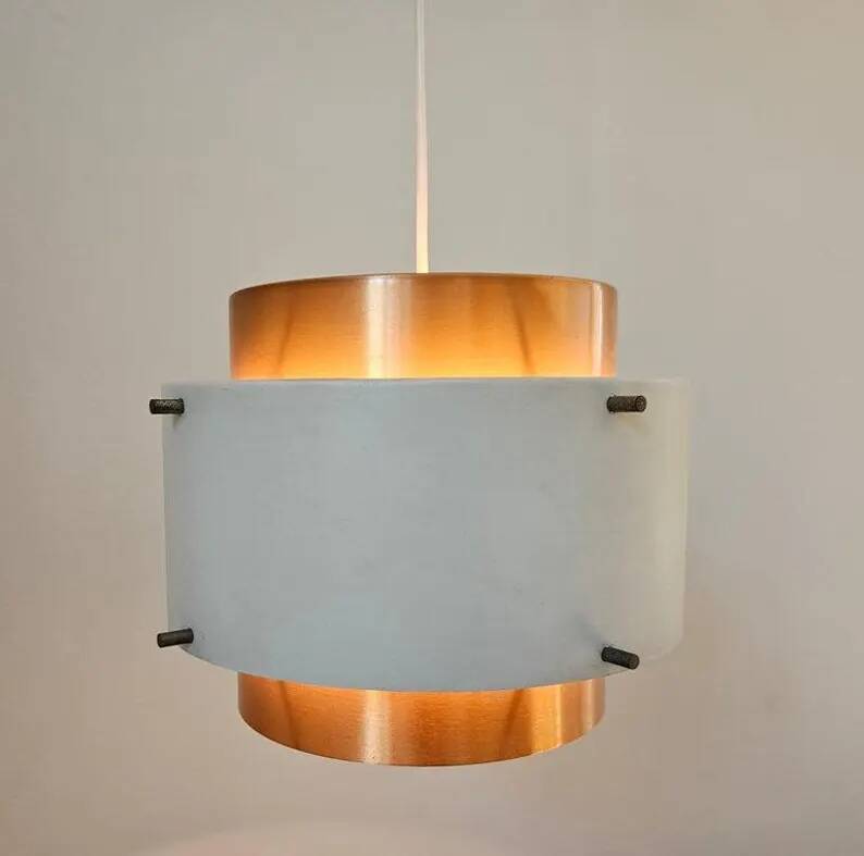 Rare Midcentury Pendant in style of Jo Hammerborg, Denmark, 1970s