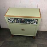 Vintage folding bed cabinet