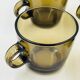 Lot of 6 Vintage Amber Glass Service Station Cups