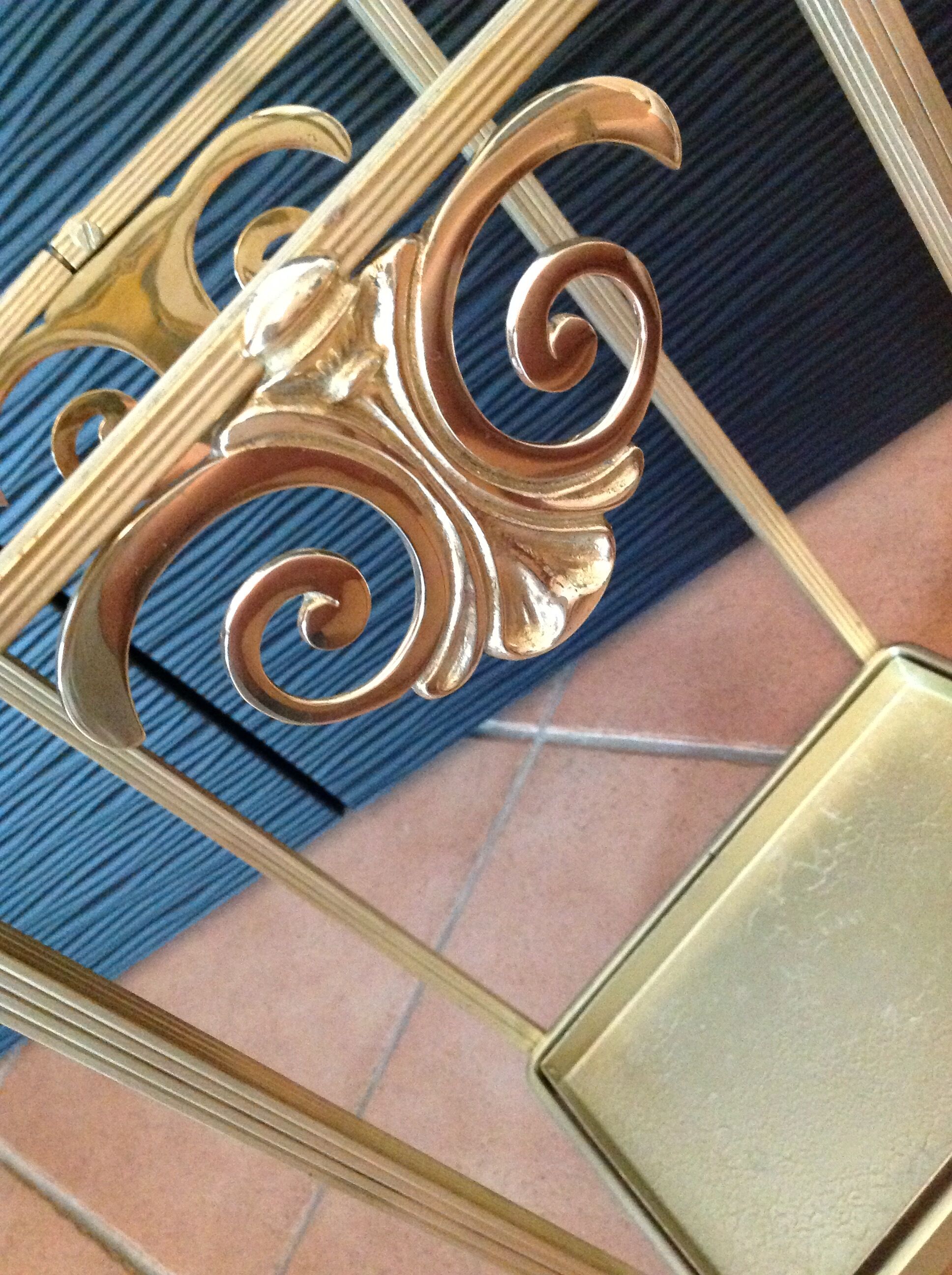 Brass umbrella holder art deco style