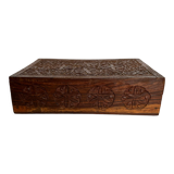 Carved wooden box