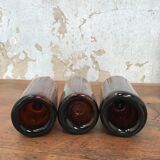 Lot of 6 bottles of bubbled glass.