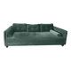 Green velvet sofa 3 places