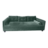 Green velvet sofa 3 places