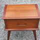 Vintage bedside table with compass legs from the 50s