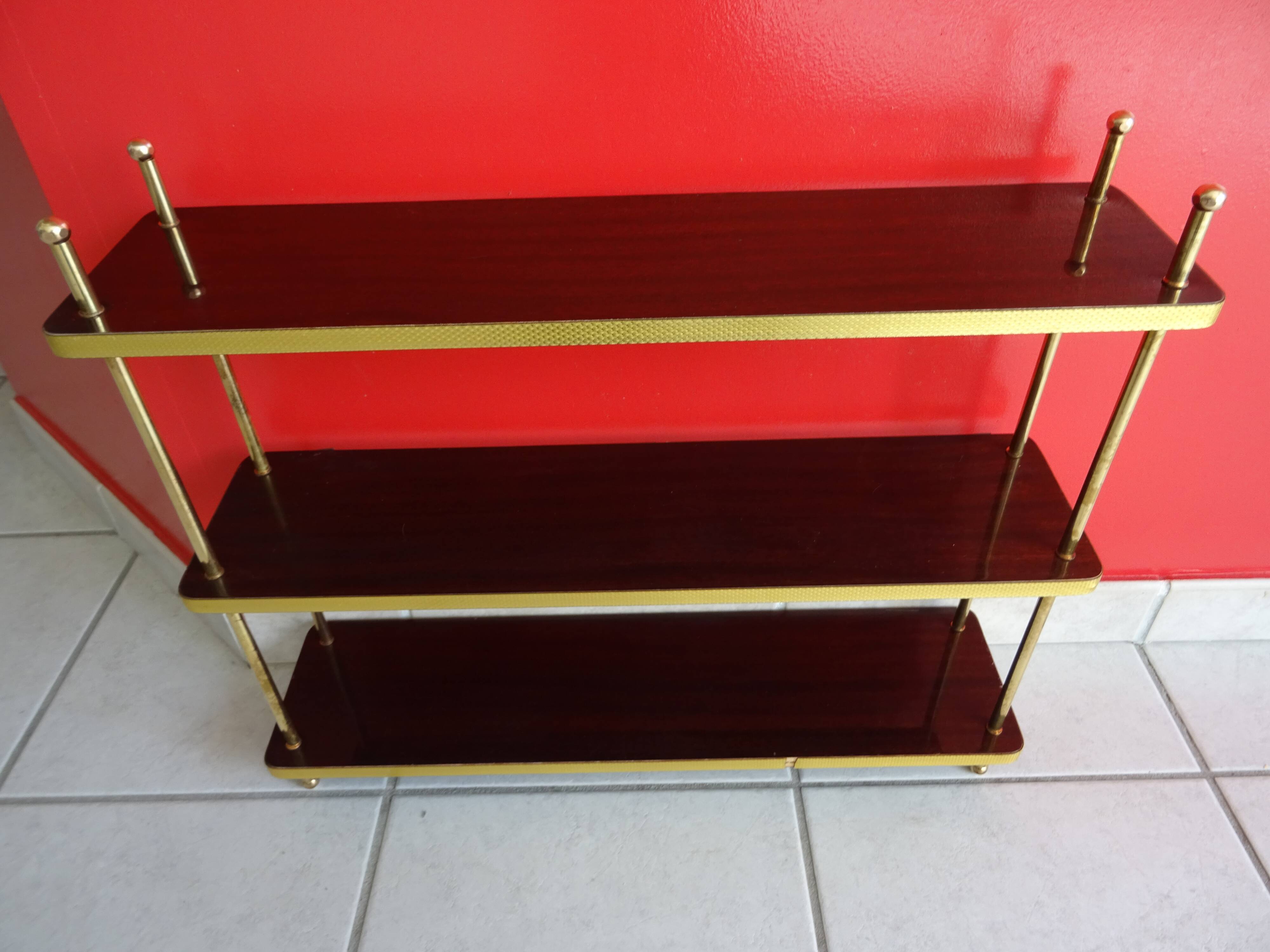 Vintage formica wall shelf 60s
