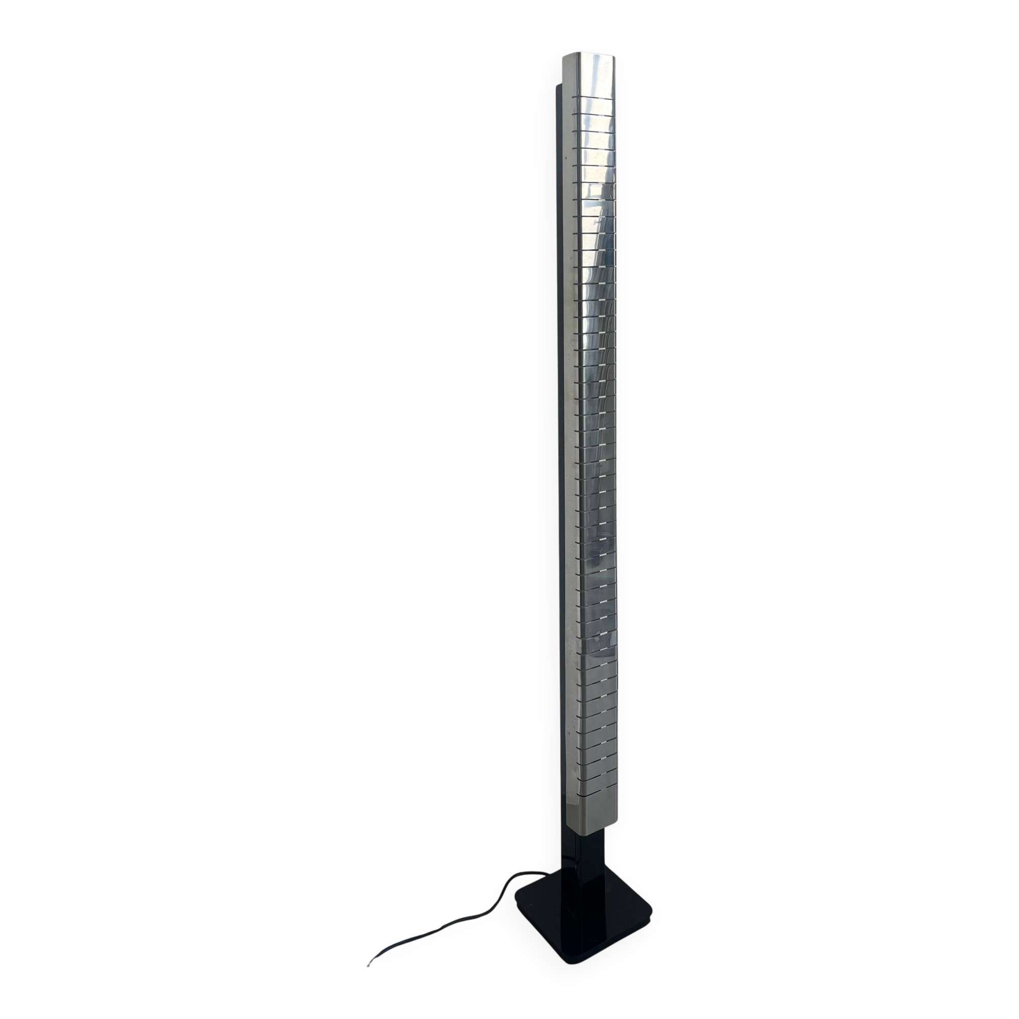 Italian Mid-Century Lamperti Floor Lamp, Sculpted in Chrome, 1960s