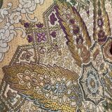 Algiers silk tablecloth, early 20th century, floral motifs enhanced with gold thread, handmade