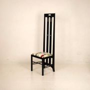 High Ingram chair by Charles R. Mackintosh for Alivar with Fornasetti fabric